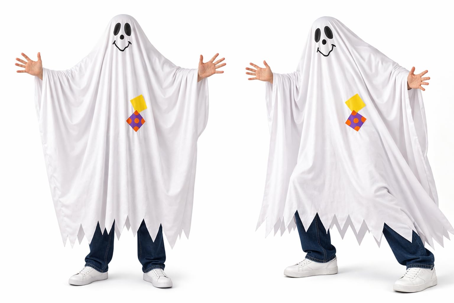 The Dragons Den Adults Classic Style Bed Sheet Friendly Ghost Halloween Fancy Dress Costume
