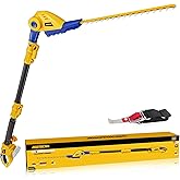 Cordless Pole Hedge Trimmer for Dewalt 20V Max Battery,16'' Dual Action Blades,8-Feet Reach,Electric Hedge Trimmer with Extension Pole,Bare Tool Only