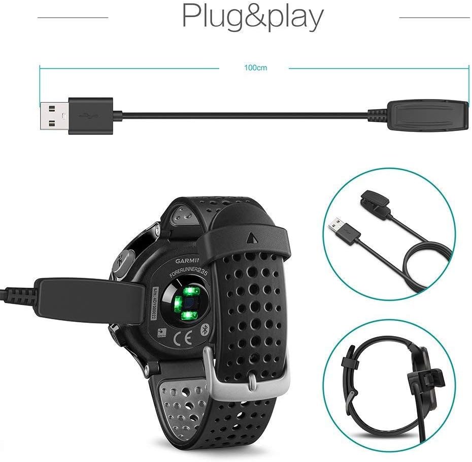 TECHGEAR Charger Compatible with Garmin Forerunner 235/35/ 64/230/ 630/645/ 645 Music/ 735XT/ Vivomove HR/Approach S20/ G10 Smart watch - Image 5