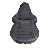 FIASRAC One Piece Seat For Harley Touring Street Glide Road King 2009-2023 | for Touring Electra Glide Ultra Limited Tri Glide Comfortable Long Ride Seat with Lumbar Support Easy Install Durable Leather