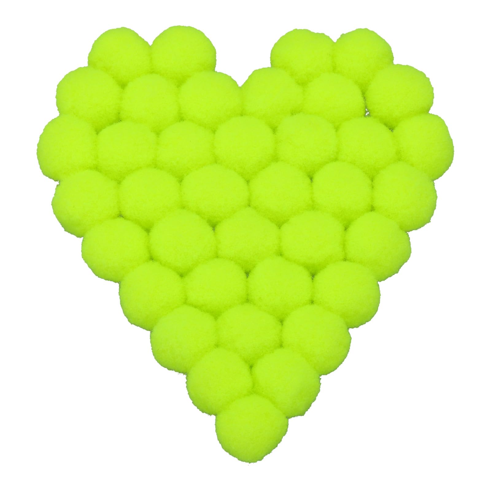 Rebower Pom Pom Soft and Fuzzy Balls Rainbow Craft Fabric - 0.59 Inch/Bright Green / 300PCS