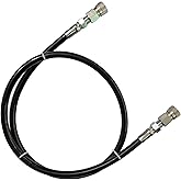 Aopkeo 37inches Fill Whip 8mm Male Female Quick Disconnect 4500psi Charging Extension Hose Stainless Steel End for Paintball PCP Airsoft Diving