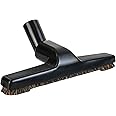 Selgo Hardwood Universal Vacuum Cleaner Floor Brush 1 ¼ inch (32mm) Inner Diameter with Horse Hair Soft Bristles 10” Wide (Black - Plastic)