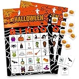 Halloween Games Bingo Cards for Kids Class Party Supplies Activity 24players