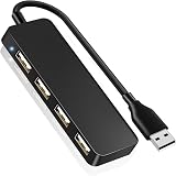 Herfair 4 Port USB 2.0 Hub Expander Splitter Ultra-Slim for PC Laptop MacBook view 1