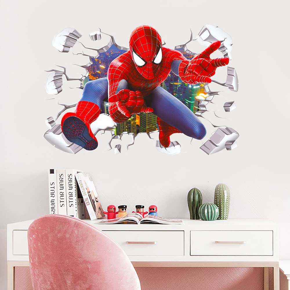T-YU 3D Wall Stickers Removable DIY Children Boys Wall Decals Peel and Stickers for Walls Bedroom Living Room Home Décor(15.7X23.7) Inch