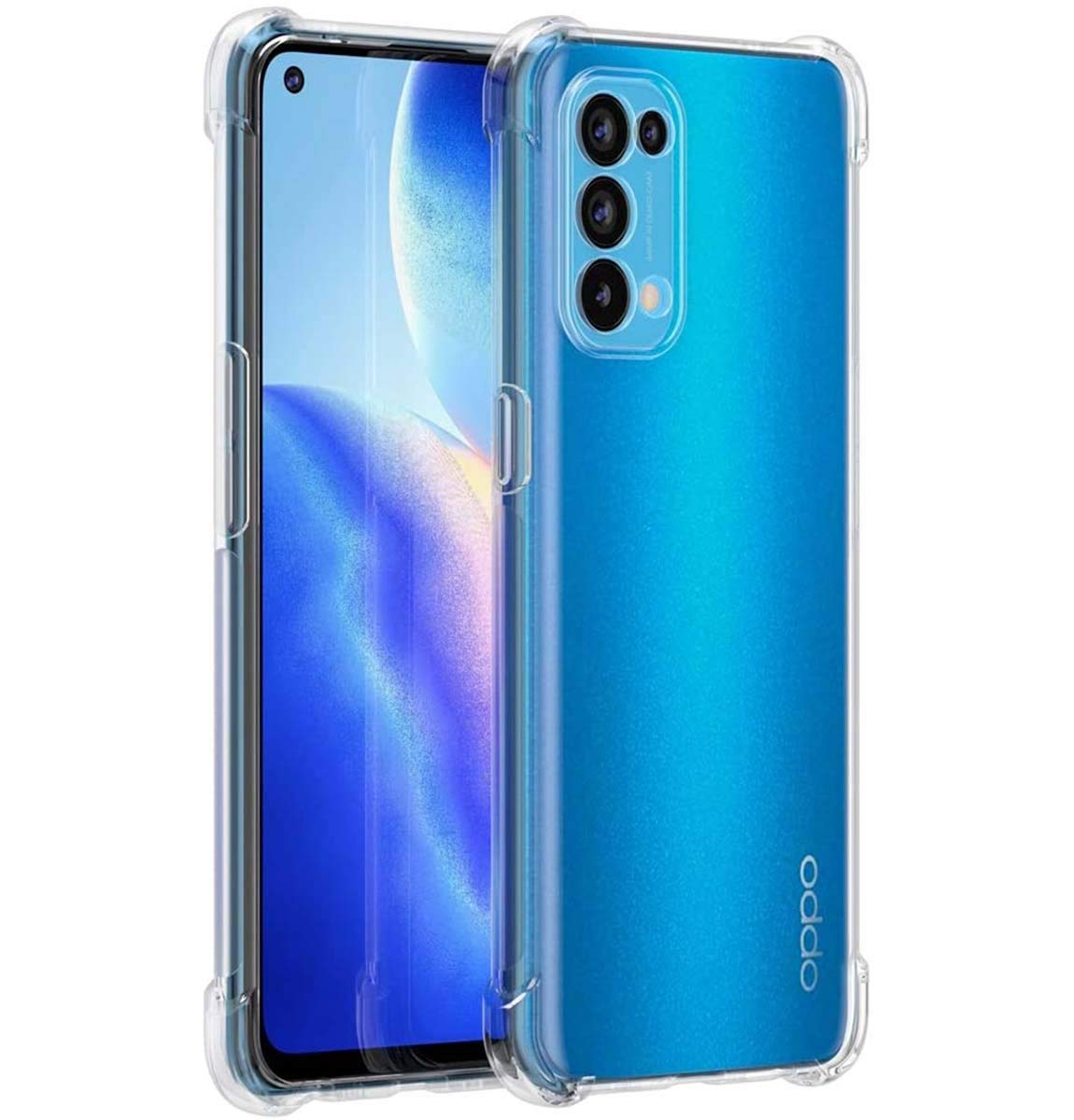 Tumundosmartphone Transparent Anti-Shock TPU Gel Case for OPPO Find X3 Lite 5G