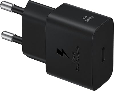 Caricabatterie Super Fast Charging (25W), Con Cavo, Black