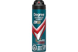 Degree Men Advanced Dry Spray Antiperspirant Deodorant for 72H Sweat & Odour Protection Nonstop with MotionSense Technology, 