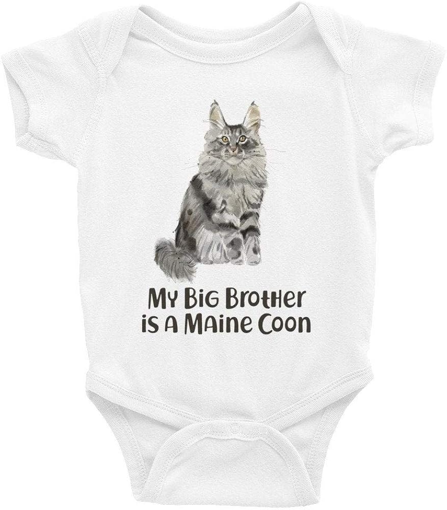 Baby Bodysuit, Maine Coon cat Baby Clothes, My Brother