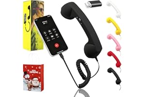 Retro Phone Handset, 2026 Upgrade Retro Phone Handset for iPhone Android, Type-C Retro Telephone Wired HAndset Style Landline