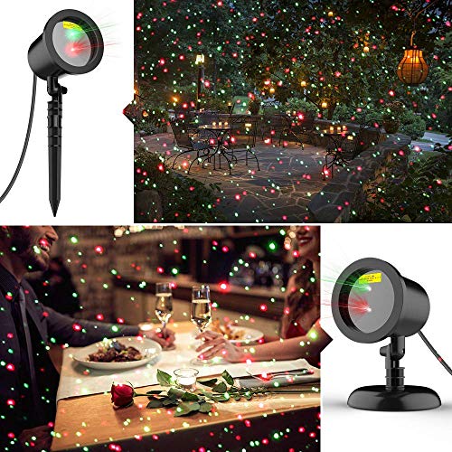 COOWOO Christmas Laser Lights, Star Laser Projector Light Show for Outdoor Decorations, Waterproof Landscape Lighting for Christmas and Holidays - Thumbnail 2