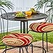 Greendale Home Fashions Round Indoor/Outdoor Bistro Chair Cushion, Roma Stripe, 15-Inch, Set of 2