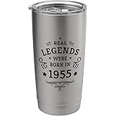70th Birthday Legends were born in 1955 Vintage 70 Years Old Stainless Steel Insulated Tumbler