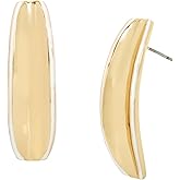 Robert Lee Morris Womens Molten Patina Curved Stick Earrings