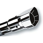 BORLA 20132 Exhaust Tip 2.5" Inlet - 2.88" x 3.38" Single Square Straight-Edge Angle-Cut Intercooled Outlet - 9" Long Exhaust Tip. Set Screw Mounting Method. Set Screw Included.