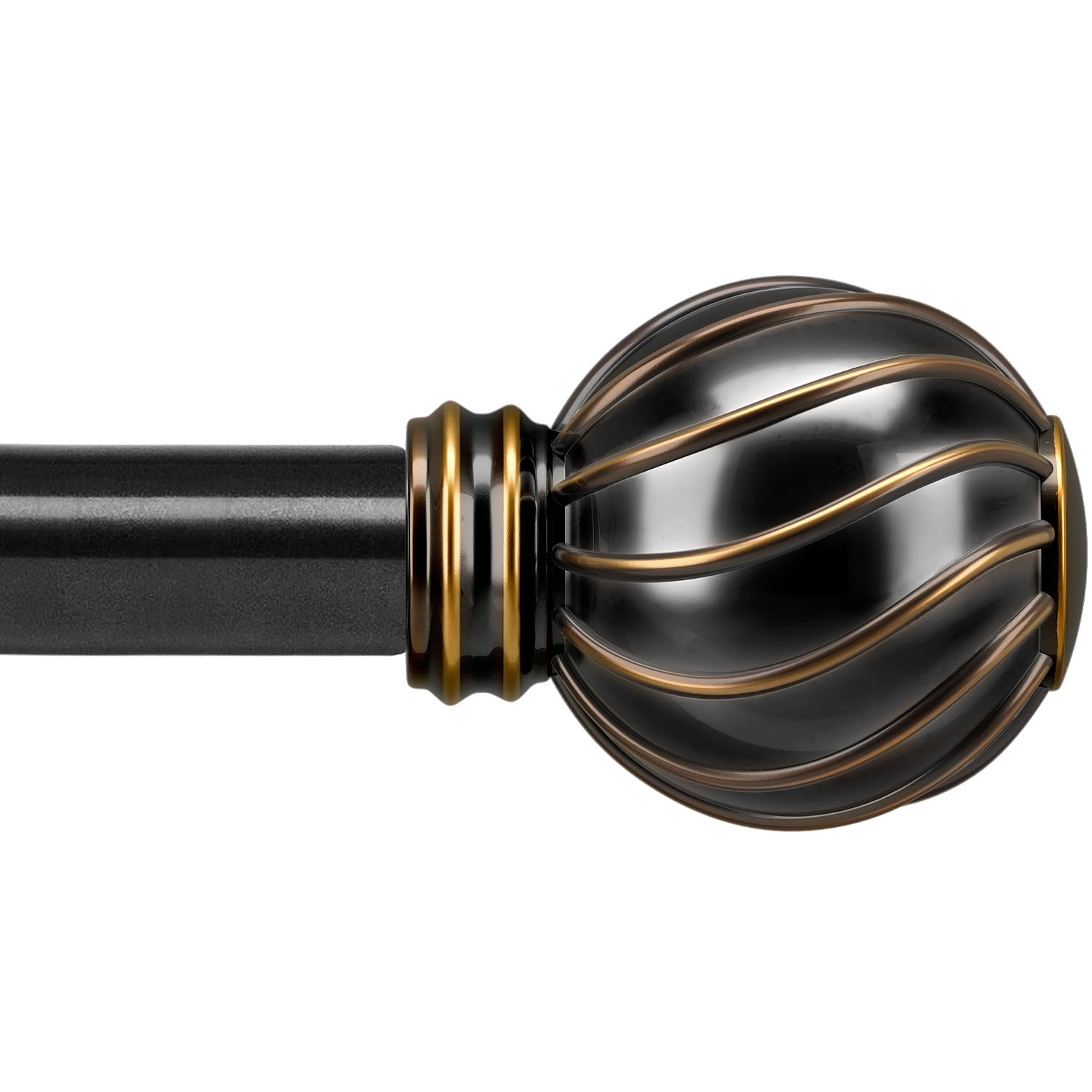 Photo 1 of Black Curtain Rods for Windows 48 to 84 Inches Adjustable Length Heavy Duty 7/8" Diameter Window Curtain Rod with Decorative Finials for Outdoor Farmhouse Bedroom Kitchen Living Room