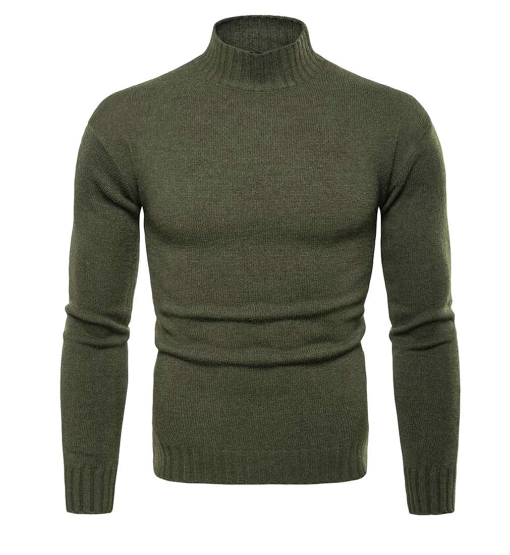 C/&H Men Jumper Basic Knitted Pullover Solid Slim Sweaters