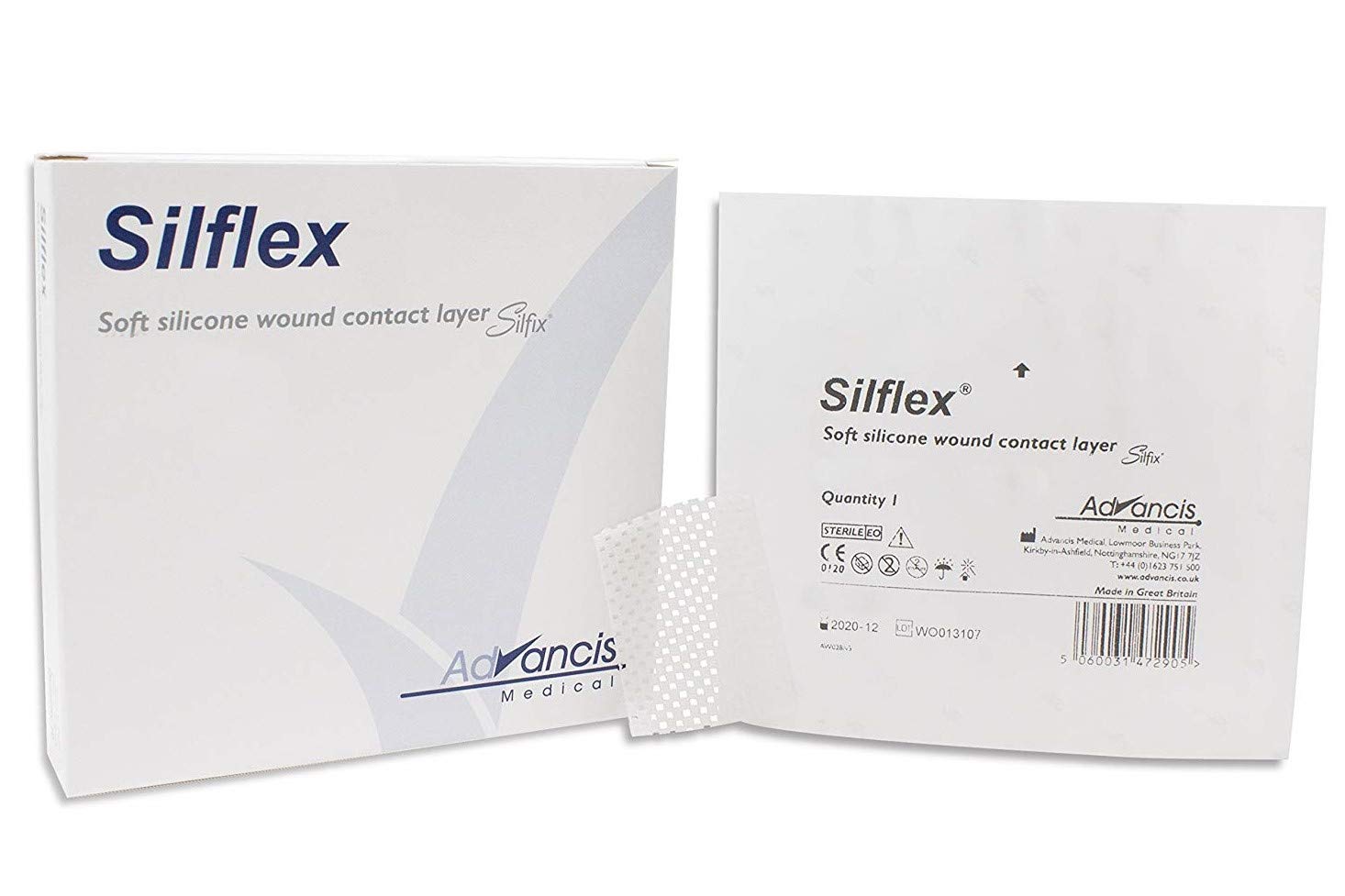 Dukal Silflex Soft Silicone Wound Contact Layer, Sterile, 3" W x 4" L (Pack of 10)