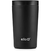 Ello Jones Stainless Steel Travel Coffee Mug - Travel Tea Mug, 11oz, Black