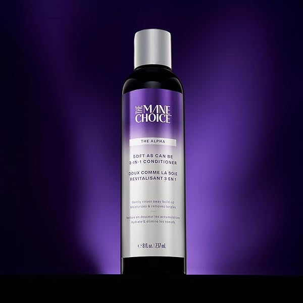 THE MANE CHOICE THE ALPHA 3-IN-1 CONDITIONER: CO-WASH, LEAVE IN CONDITIONER & DETANGLER FOR COILY, WAVY, OR CURLY HAIR, REFRESH & REVITALIZE, MOISTURIZING CONDITIONER, 8 OZ
