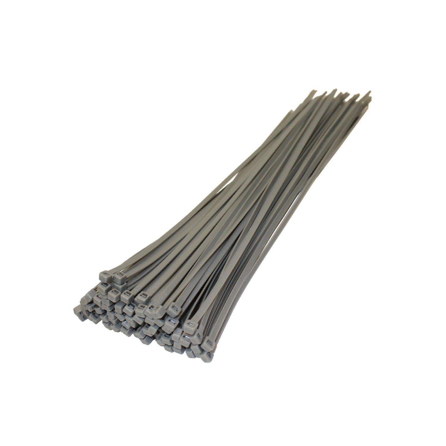 KafTon Pack of 100 Silver Cable Zip Ties, UL Nylon, Perfect for PC, Bicycle Tie Wrap DIY Home Wire Vegetable Garden Office (140mm x 3.6mm) Silver