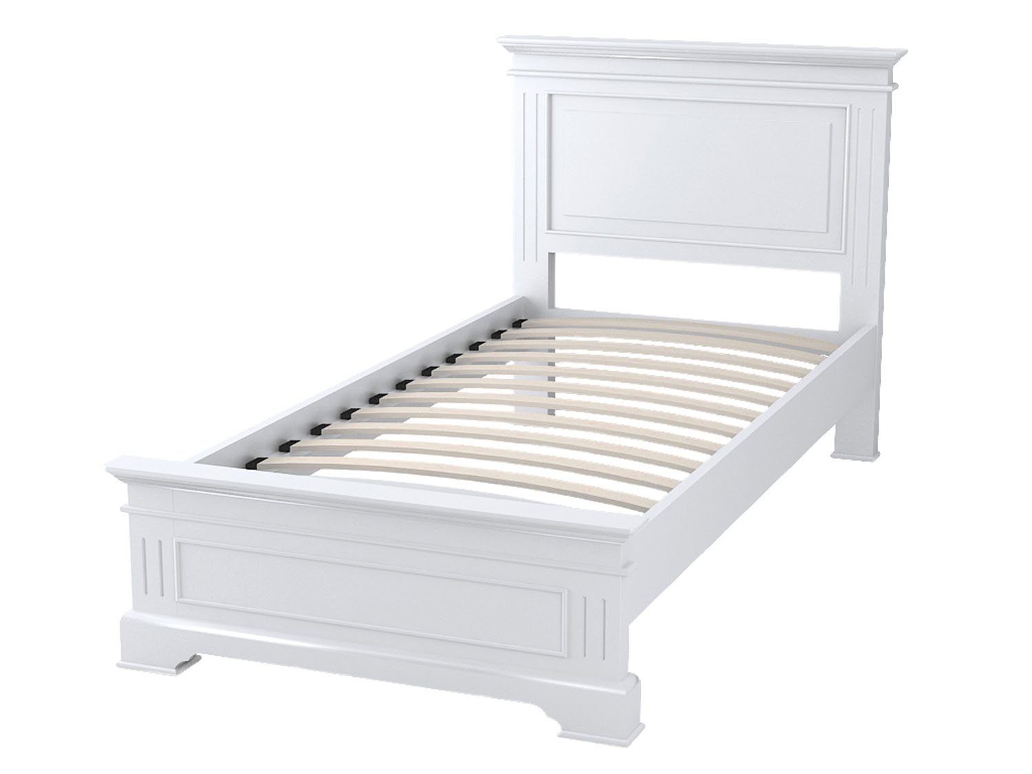 Dorchester Painted 3ft Single Bed Frame Brilliant White