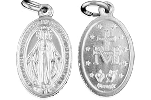 VENERARE Aluminum Miraculous Medals - Pack of 10 (18mm, Silver)