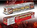Grilling Foil a Vented Barbecue Accessory with Holes Specifically for Grilling and Steaming, Non-stick Aluminum Tin Foil, 2 PK, 12"x 25 Sq Ft. Rolls , Faster Cooking, Less Mess.