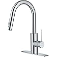 KRAUS Oletto Single Handle Pull Down Kitchen Faucet with QuickDock Top Mount Installation Assembly in Chrome, KPF-2620CH