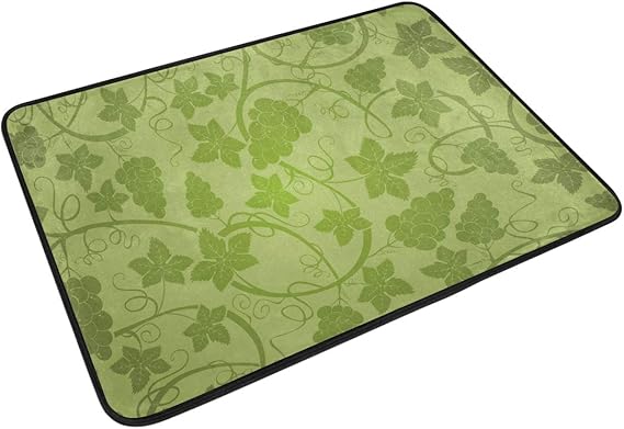 Amazon Co Jp バスマット 玄関マット 緑 葡萄柄 夏 ふわふわ 浴室マット お風呂マット 高密度 足ふき 吸水 洗面所 マット 速乾 おしゃれ 赤ちゃん 人気 台所 服 ファッション小物