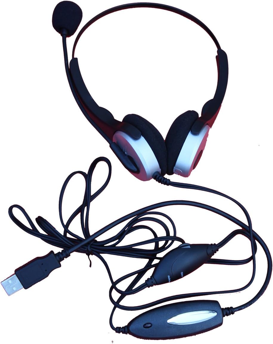 Voistek Call Center Headset with Microphone for Computer USB Connection & VM (H20USB)