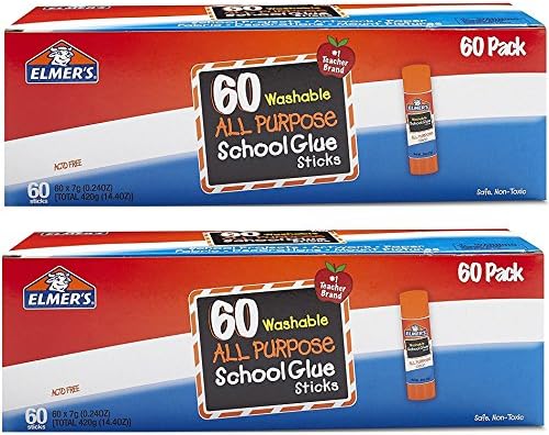 Elmers All Purpose School Glue Sticks , (#), (120 Glue Sticks), Washable