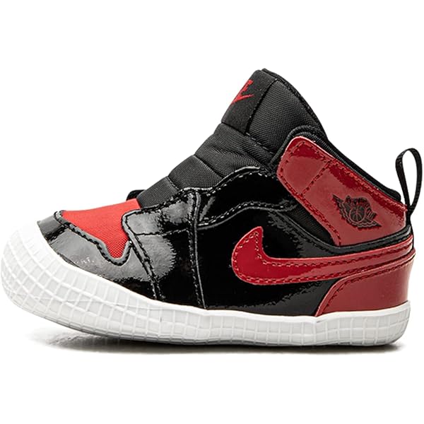 Amazon.com | Nike Jordan 1 Crib Bootie Black/Blue AT3745-007