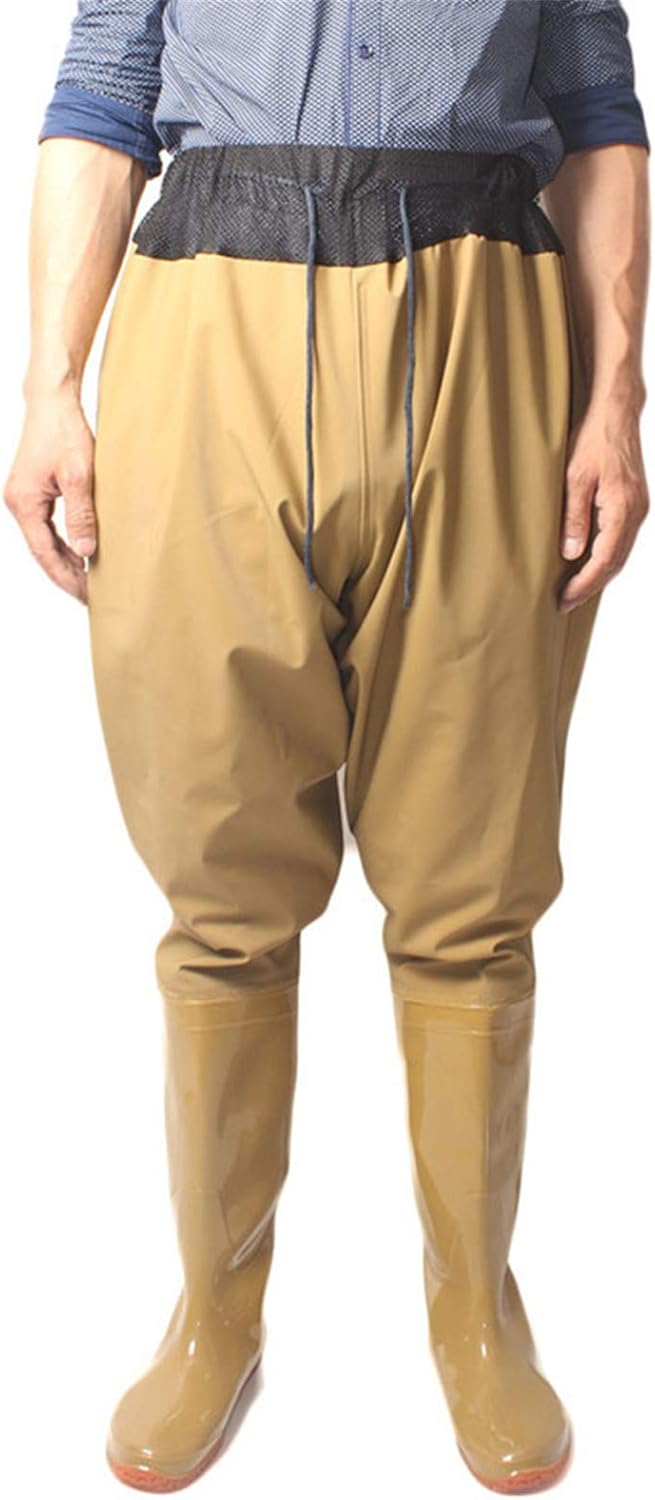 QTDZ Outdoor Fishing Boots Wading Pants, Waterproof Rubber Boots