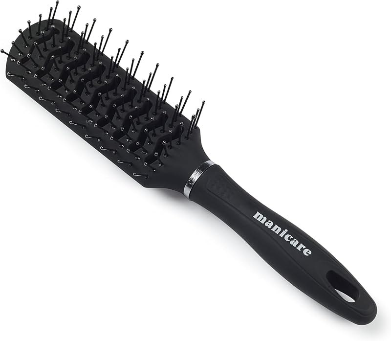 Manicare Vent Hairbrush for Blow Drying and Styling - Ball Tipped Bristles