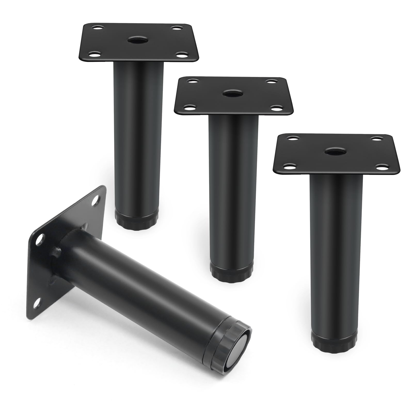 Wkmamo 4 Pcs Metal Furniture Legs,10cm/15cm Black Metal Sofa Feet,DIY Furniture Replacement Legs,Furniture Support Feet for Sofas, Tables, Cupboards
