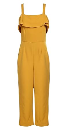mustard color jumpsuit