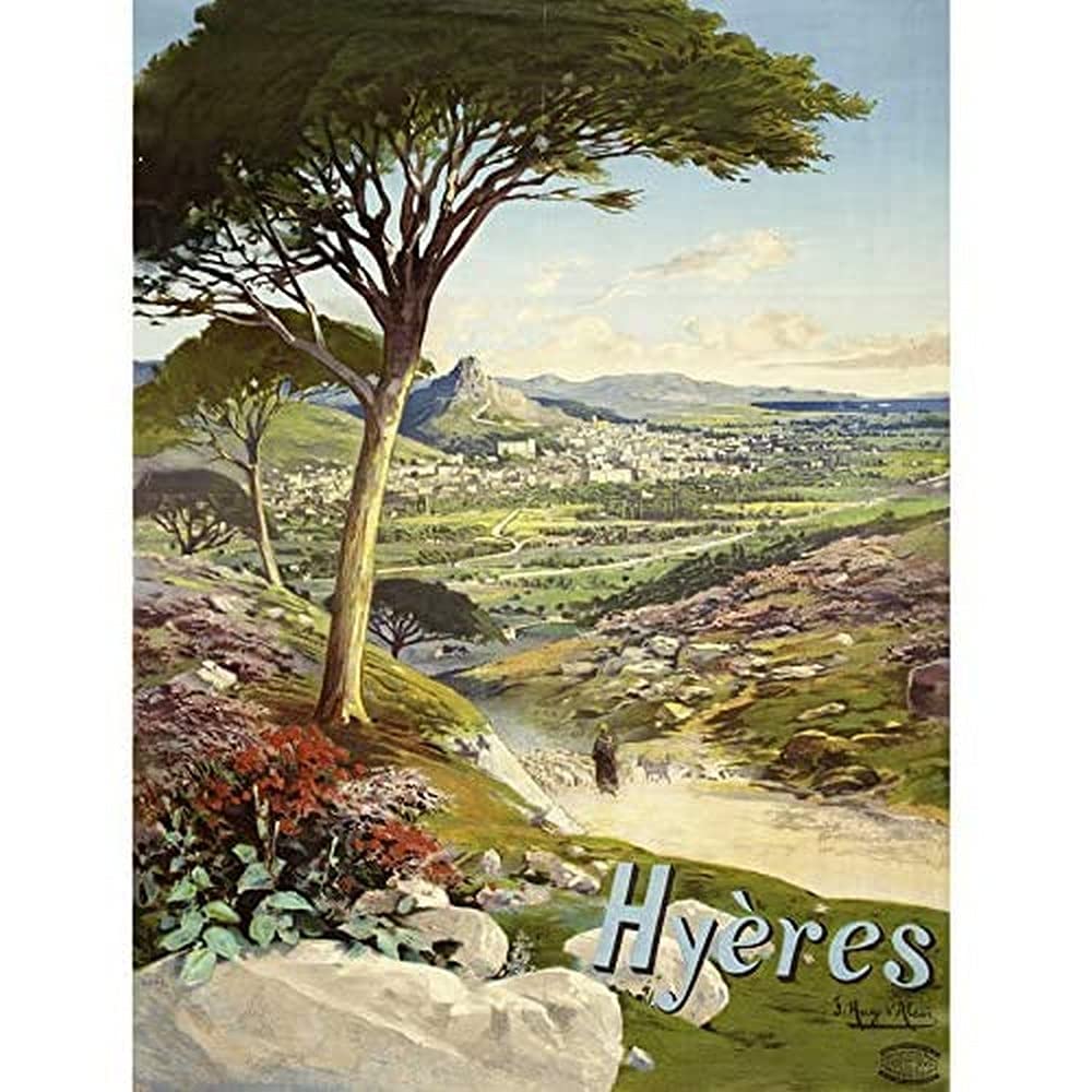 Hugo Hyeres France Landscape Travel Advert Art Print Canvas Premium Wall Decor Poster Mural