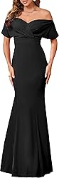 Black Cocktail Dresses for Women Sexy Bodycon Off