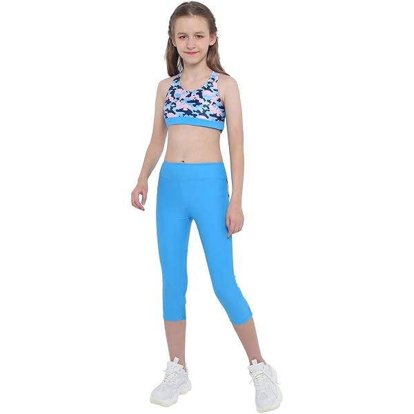 CHICTRY Mädchen Sport-Set: Crop Top & Leggings Für Tanz, Yoga, Fitness – Größen 4-16 Jahre