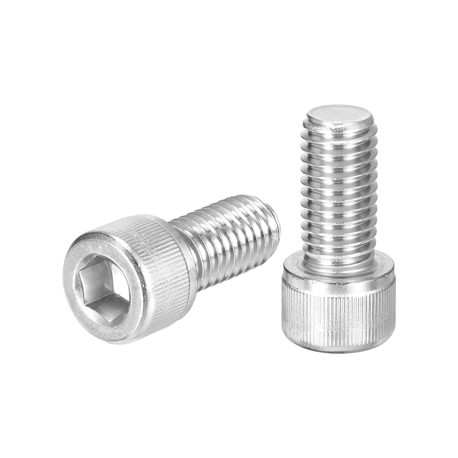 uxcell Hex Socket Bolts (1/2"-13x7/8"), 304 Stainless Steel Hex Socket Drive Screws, Silver Tone, 5 Pcs