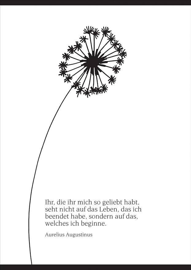 Elegante Kondolenzkarte Mit Grafischer Trauer Blume Ihr Die Ihr Mich So Liebtet Auch Zum Direkt Versenden Mit Ihrem Personlichen Text Als Einleger Einfuhlsame Anteilnahme Zeigende Klappkarte Um Dem Trauerhaus Zu
