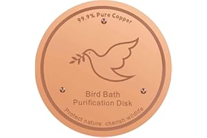 YUMEWARM 1Pack Bird Bath Copper Purification Disk | 0.6mm Reinforced 99.9% Pure Copper | Universal Fit for Outdoor Birdbaths(