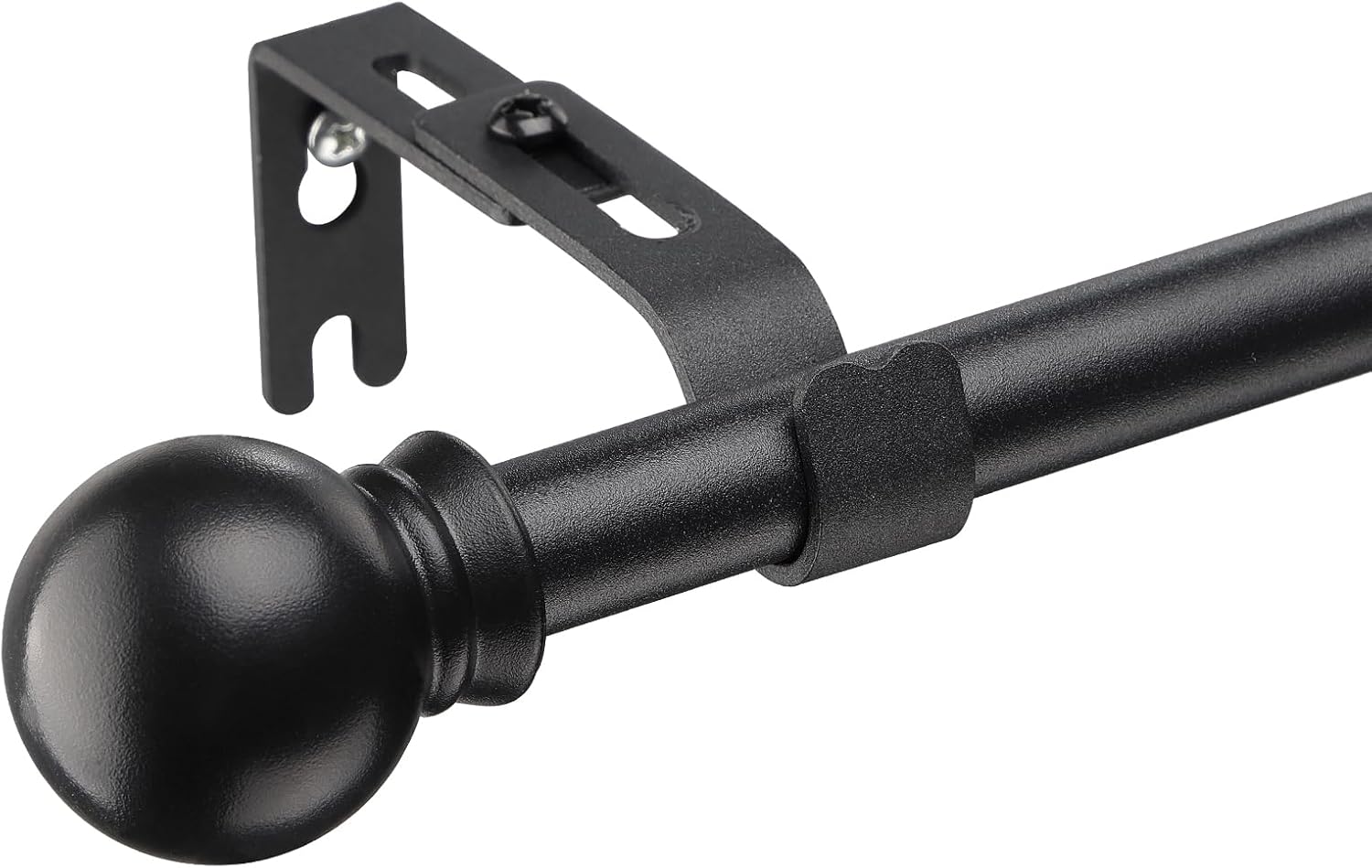 Window Treatment Hardware - YeYeBest Curtain Rods for Windows 28 to 50 Inch, 5/8 Inch Metal Curtain Rod Set,Heavy Duty Winbdow Curtain Rod with Brackets Black