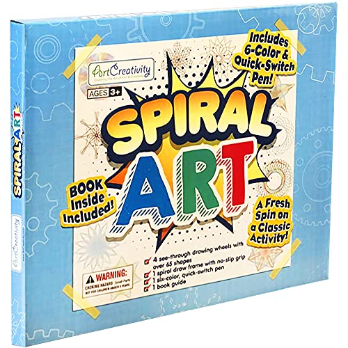 ArtCreativity Spiral Drawing Art Set for Kids 7 Piece Kit Includes