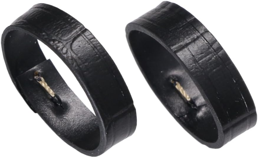 21mm Upscale Croco Watch Strap Accessories in Black Genuine Calfskin Leather(Two Pieces One Pack)