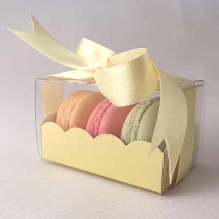 Amarillo claro cajas de macarons - Pequeño: Paquete de 10: Amazon.es: Hogar