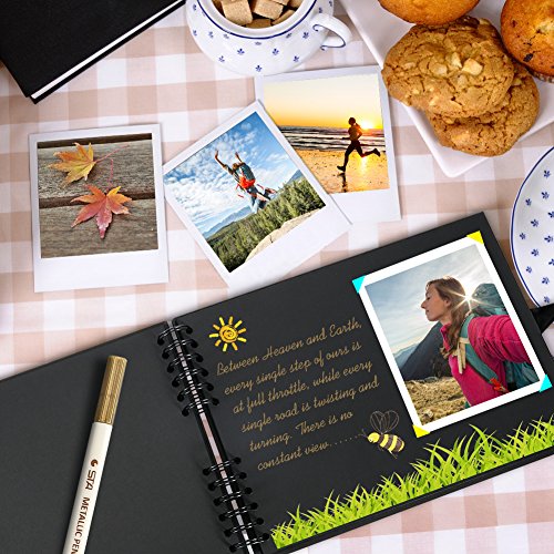 image for Scrapbook Photo Album, ZOTO Self Adhesive DIY Scrapbooking Kit with 80