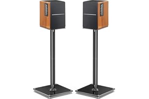Perlegear Universal Speaker Stands for Surround Sound up to 22lbs - 28 Inch Bookshelf Speaker Stands for Bose, Polk, JBL, KEF, Klipsch & Others, Floor Speaker Stand with Cable Management 1Pair- PGSS6